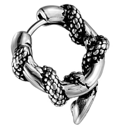 Punk-Stil, Schlangen-Ohrringe, gestreiftes Muster, Ohrringe aus Legierung, Textur, Piercing-Creolen-Schmuck für Statement-Stile, Modeschmuck, Einheitsgröße, Wie beschrieben, Wie beschrieben Punk-Stil, Schlangen-Ohrringe, gestreiftes Muster, Ohrringe aus Legierung, Textur, Piercing-Creolen-Schmuck für Statement-Stile, Modeschmuck, Einheitsgröße, Wie beschrieben, Wie beschrieben von LAIOUSN