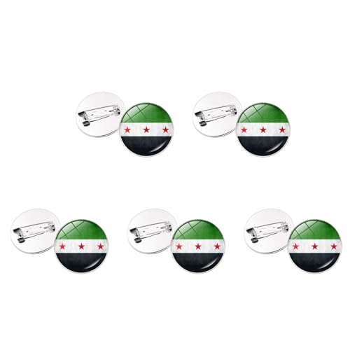 Set mit 10 Syrien-Flaggen-Anstecknadeln, künstlerische Anstecknadel, modisches Anstecknadel, Zubehör, Legierung, Textur, geeignet für den täglichen Gebrauch oder besondere Geschenke, sichere Rückseite von LAIOUSN