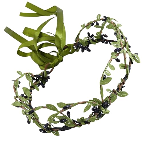 Stilvoller Braut-Kopfschmuck, natürliche, ästhetische Haarbänder, geflochtene Kopfbedeckung, Make-up, Haarreif, Brautschmuck, Kopfbedeckung, Gothic-Stil, Hochzeits-Kopfschmuck von LAIOUSN