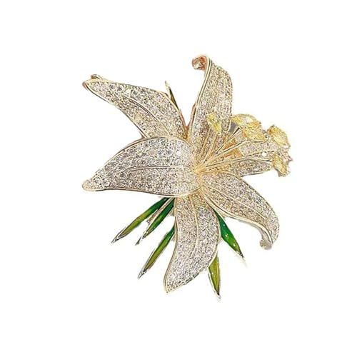 Unisex Vintage Lilien Brosche Moderne Lilien Brosche Pin Accessoire für Damen und Herren geeignet für verschiedene Outfits, Einheitsgröße, Resin, Kein Edelstein Unisex Vintage Lilien Brosche Moderne Lilien Brosche Pin Accessoire für Damen und Herren geeignet für verschiedene Outfits, Einheitsgröße, Resin, Kein Edelstein von LAIOUSN