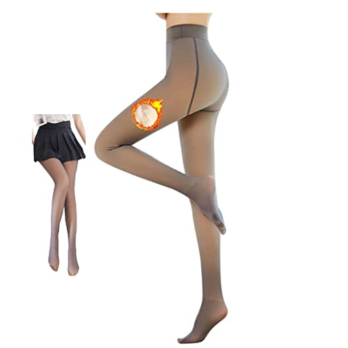 LAJIAOMIAN Strumpfhosen Damen Winter Thermostrumpfhosen für damen Fleece Strumpfhose Gefütterte Strumpfhose Gefälschte Durchscheinend Plüschstrümpfe Pantyhose Warmer Leggings von LAJIAOMIAN