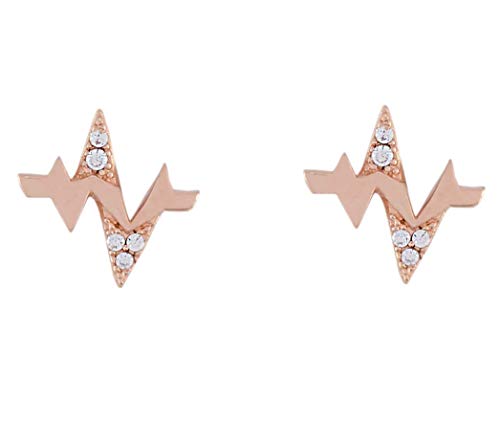 Damen Ohrring Heartbeat Ohrstecker Herzschlag Sterling Silber 925 filigraner Ohrschmuck Cubic Zirkonia rosevergoldet LAJOIA Jewelry Damen Ohrring Heartbeat Ohrstecker Herzschlag Sterling Silber 925 filigraner Ohrschmuck Cubic Zirkonia rosevergoldet LAJOIA Jewelry von LAJOIA