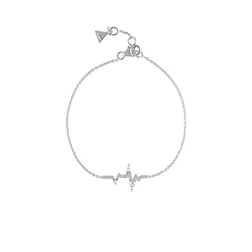 LAJOIA Jewelry Damen Armband Heartbeat Herzschlag Sterling Silber 925 filigraner Armschmuck mit Zirkonia Steinen (Silber) von LAJOIA