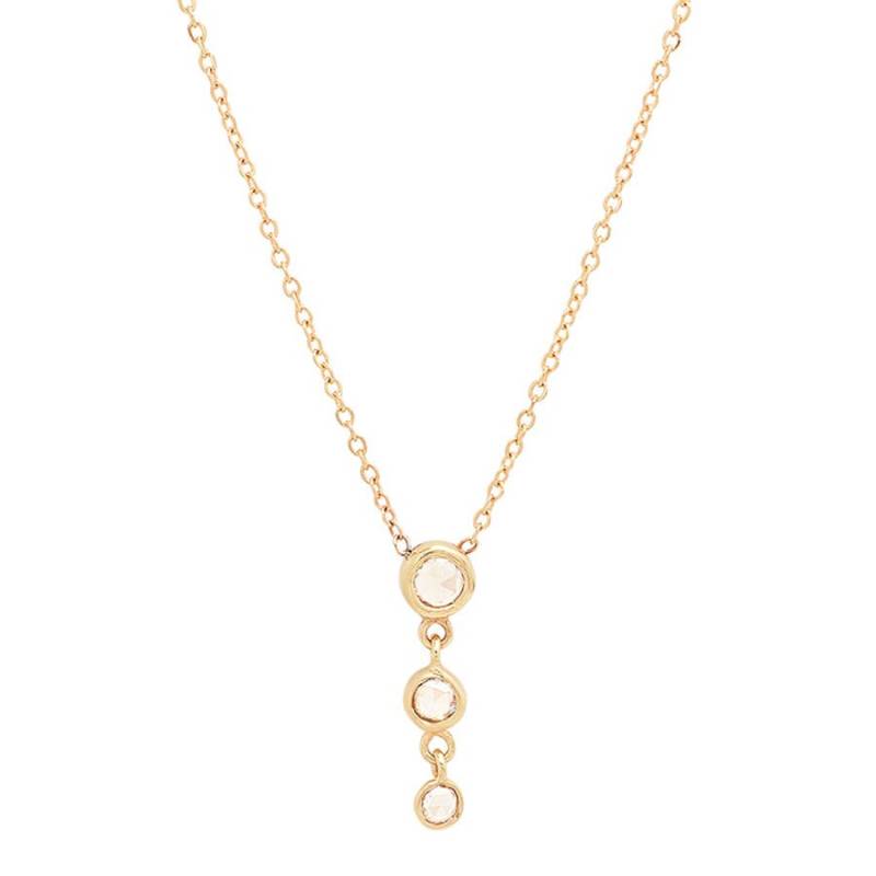 14K Gold Threaded Saphir Goldkette, Echte Halskette, Tropfen Halskette von LAJewelery