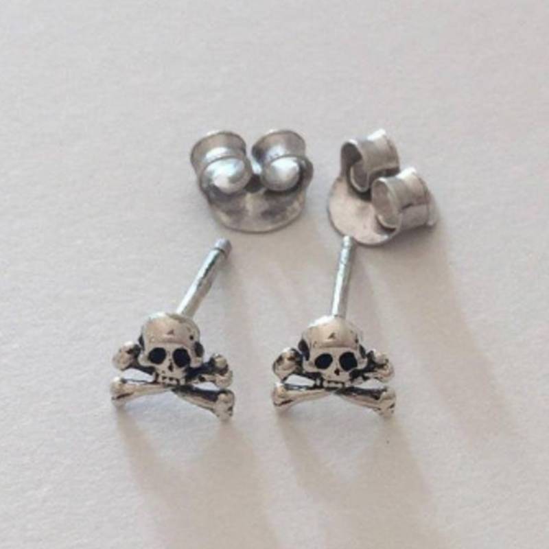 925 Sterling Silber Schädel Ohrstecker, Schädel von LAJewelery
