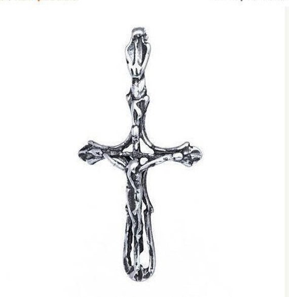 Einfach Prächtiger Sterling Silber Kruzifix Kreuz Anhänger von LAJewelery