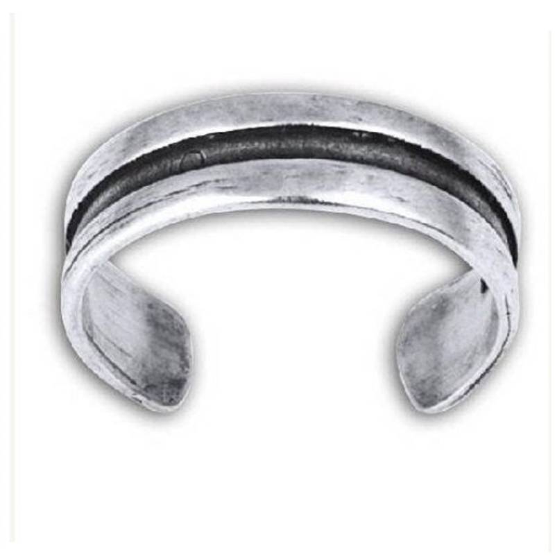 Original Unisex Line Toe Ring, Classic Silber Verstellbarer Ring Sterling Silber von LAJewelery