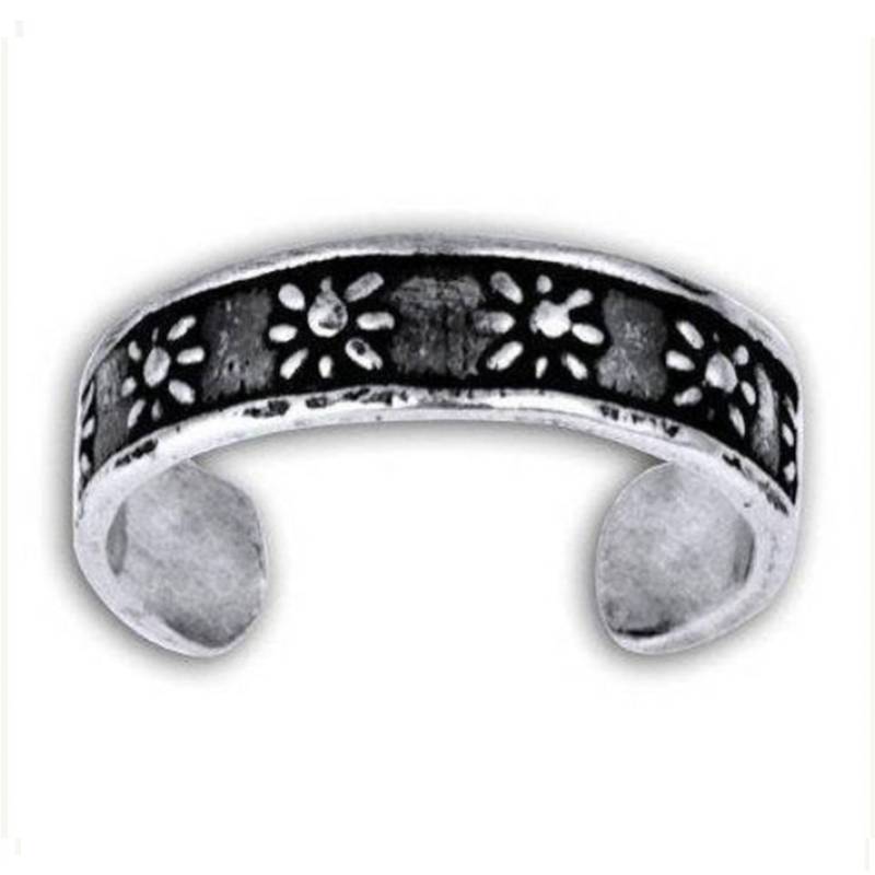 Silber Zeh Ring Gänseblümchen, Gänseblümchen Verstellbare Sterling Silber, Verstellbaren Ring, Midi von LAJewelery