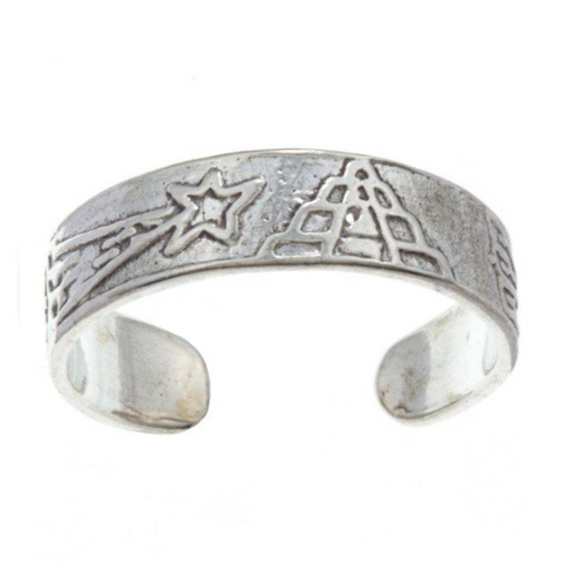 Sternschnuppen Ring Aus Sterlingsilber, Silber Mit Sternschnuppen, Toe Silber von LAJewelery