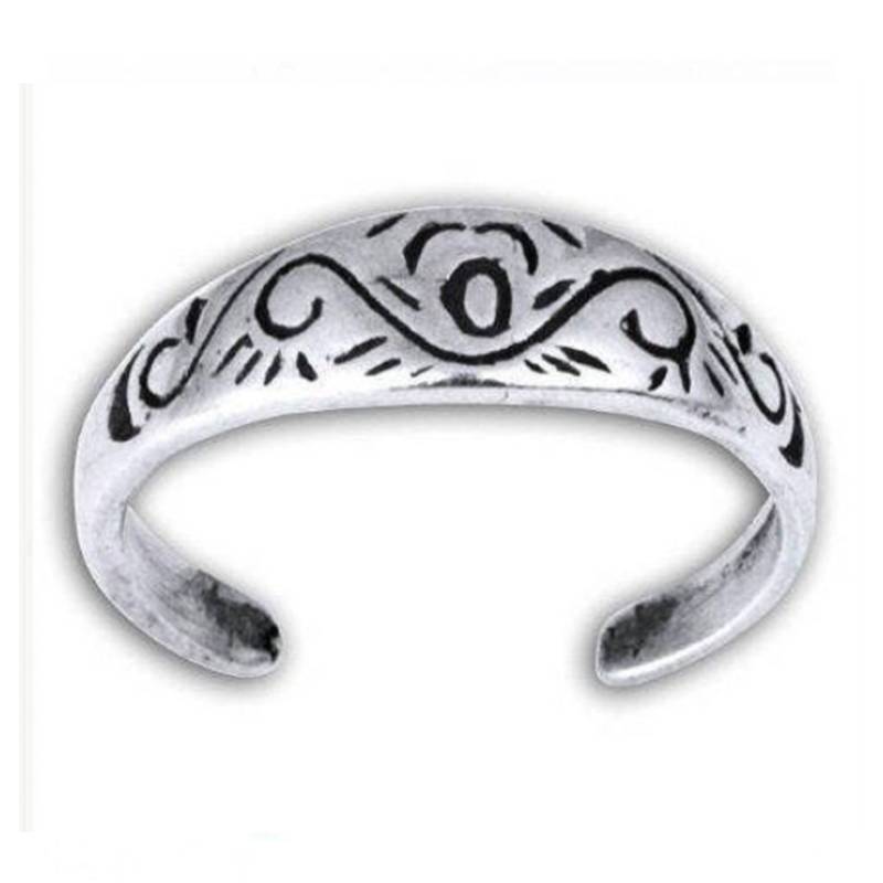 Winds & Waves Sterling Silber Toe Ring, Verstellbarer Wellen Ring von LAJewelery