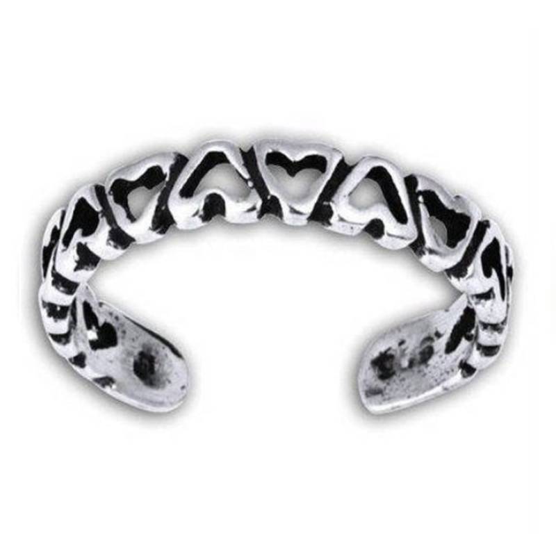 Wunderschöne Herzen Link Sterling Silber Zeh Ring, Herz Links Verstellbaren Verstellbar Midi Ring von LAJewelery