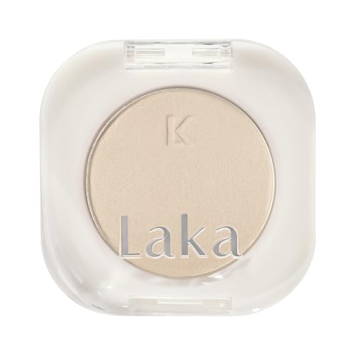 LAKA Mono Single Eyeshadow 908 Vanilla, Hochpigmentierter Lidschatten, einfach aufzutragen, langanhaltende Farbe, sanft verblendbare Formel, Vegan, K-Beauty​ von LAKA