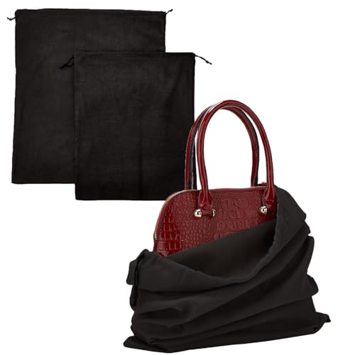 LAKE OF FIRE Staubdichte Aufbewahrungsbeutel mit Kordelzug, 2-teiliges Set, Mehrzweck-Schutztaschen für Handtaschen, Geldbörsen, Schuhe und Stiefel, Schwarz, Einfarbig LAKE OF FIRE Staubdichte Aufbewahrungsbeutel mit Kordelzug, 2-teiliges Set, Mehrzweck-Schutztaschen für Handtaschen, Geldbörsen, Schuhe und Stiefel, Schwarz, Einfarbig von LAKE OF FIRE