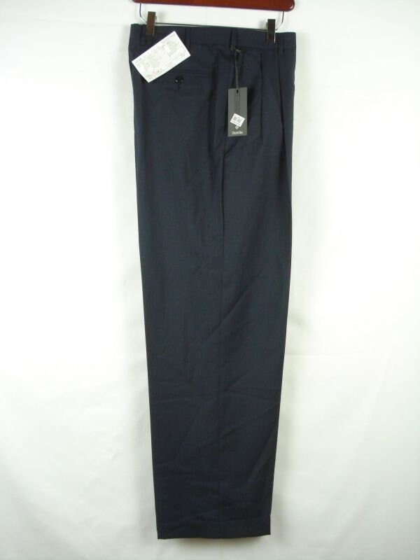 Nos W32 X 30 100% Reine Wolle Hosenkleid Slacks Von Zanella Made in Italy Austin Navy von LAKICHOP