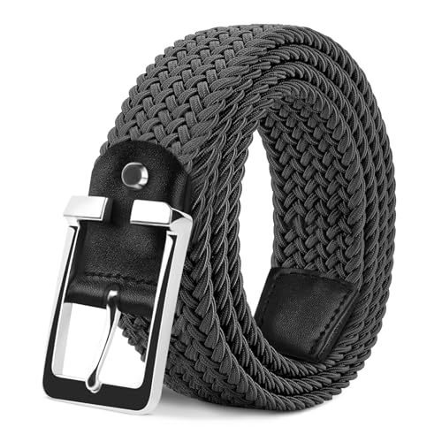 LAKIDAY Flechtgürtel aus Stoff, Elastischer Stretchgürtel für Damen und Herren Grau-2 105 cm Hochwertig & Bequem Breite 3.5 cm LAKIDAY Flechtgürtel aus Stoff, Elastischer Stretchgürtel für Damen und Herren Grau-2 105 cm Hochwertig & Bequem Breite 3.5 cm von LAKIDAY
