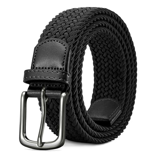 LAKIDAY Flechtgürtel aus Stoff, Elastischer Stretchgürtel für Damen und Herren Schwarz 115 cm Hochwertig & Bequem Breite 3.5 cm LAKIDAY Flechtgürtel aus Stoff, Elastischer Stretchgürtel für Damen und Herren Schwarz 115 cm Hochwertig & Bequem Breite 3.5 cm von LAKIDAY