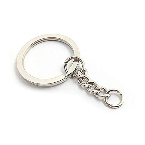 O-Kinee Schlüsselringe Edelstahl Klein 25mm,Schlüsselanhänger, Schlüsselring Groß,Keyring,Schlüsselanhänger Ringe,Key Ring, Schlüssel Ring Mit 4 Link Kette(100pcs) von O-Kinee