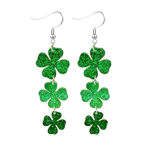 Kleeblatt-Ohrringe für Damen, St. Patrick's Day, irische Kleeblatt-Ohrringe (Stil 4) von LAKIYOYO