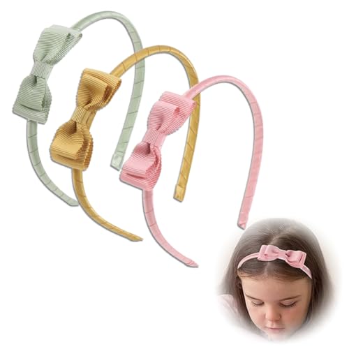 LAKJUOZ 3 Stück Haarreifen Mädchen Seide Haarbänder Mädchen Stirnbänder Glitzer Stirnbänder Für Mädchen Kinder Pailletten Haarbänder Mit Schleife Glitzer Alice Bänder Mit Herz Stern Für Stirnbänder von LAKJUOZ