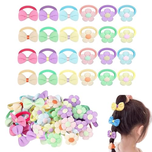 LAKJUOZ Baby Haargummi Kinder Haargummi 24 Stück Baby-Haargummis Bunte Sonnenblumen-Haargummis Haarschleifen Mit Weichem Nahtlosem Pferdeschwanzhalter Für Kleinkinder Babys Mädchen von LAKJUOZ