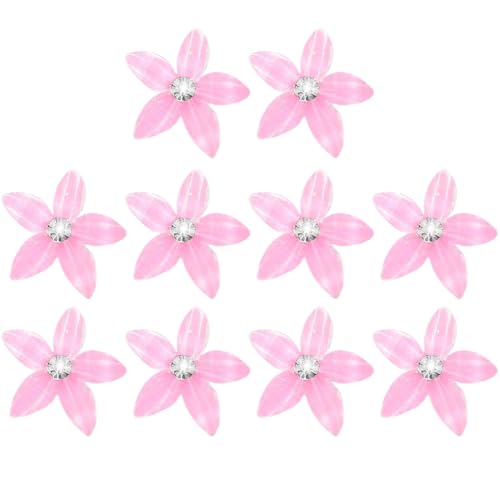 LAKJUOZ 10 Stück Kleine Blumen-Haarspangen, Mini-Süße Strass-Metall-Haarnadeln Für Frauen, Braut-Haarspangen Für Mädchen, Hochzeit, Haarschmuck, Dekorativ von LAKJUOZ