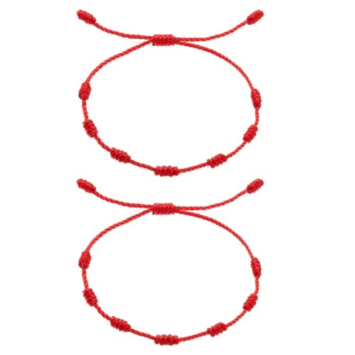 LAKJUOZ 2 Stück 7 Knoten Armband Rotes Kabbalah Armband Rotes Seil Amulett Schutz Viel Glück Für Damen Herren Paare Mutter Tochter LAKJUOZ 2 Stück 7 Knoten Armband Rotes Kabbalah Armband Rotes Seil Amulett Schutz Viel Glück Für Damen Herren Paare Mutter Tochter von LAKJUOZ