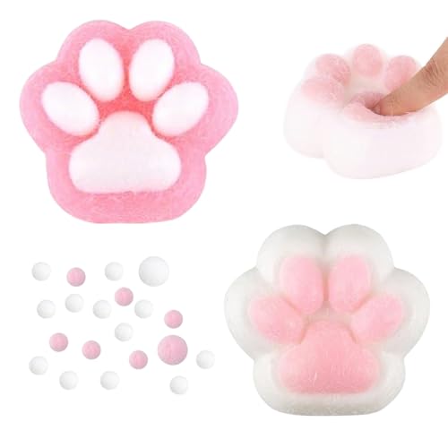 LAKJUOZ 2 Stück Taba Squishy Cat Fufu Squishy Für Stressabbau Squishy Pfote Toy Squishy Cat Paw Squeeze Toy Süße Weiche Katzenpfoten Squeeze Spielzeug Katzenpfoten Squishy Für Kinder Erwachsene von LAKJUOZ