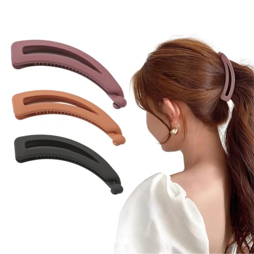LAKJUOZ 3 Stück Groß Bananen Haarspange Vintage Bananenspange Pferdeschwanz Haarklammer Dickes Haar Banana Clip Thick Hair Für Damen Und Mädchen von LAKJUOZ