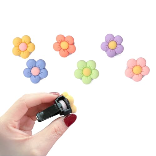 LAKJUOZ 6 Stück Lufterfrischer-Kit Blumenförmige Auto Lufterfrischer Clip Auto Klimaanlage Duft Dekoration Zubehör Mädchen Frauen Auto Aromatherapie Ätherisches Öl Diffusor von LAKJUOZ