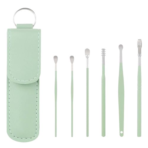LAKJUOZ 6 Stück Stainless Steel Ear Cleaner, Innovative Ear Wax Cleaning Tool, Ear Wax Remover, Earwax Cleaner Tool Set, Ear Cleaner With Storage Bag LAKJUOZ 6 Stück Stainless Steel Ear Cleaner, Innovative Ear Wax Cleaning Tool, Ear Wax Remover, Earwax Cleaner Tool Set, Ear Cleaner With Storage Bag von LAKJUOZ