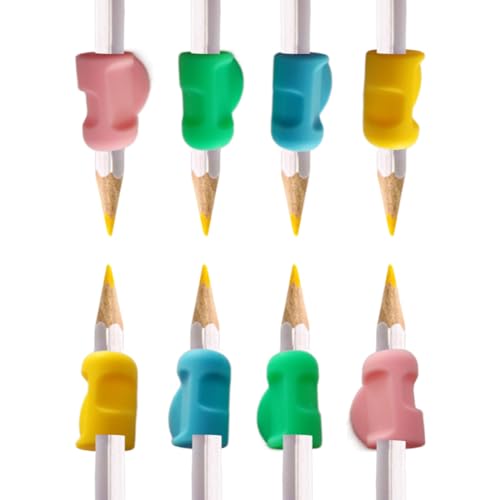 LAKJUOZ 8 Schreibhilfe Für Stift Kinder Stifthaltung Hilfe Kinder Schreiblernhilfe Grip Schreiblernstift Bleistift Griffe Kinder Stifthalter von LAKJUOZ