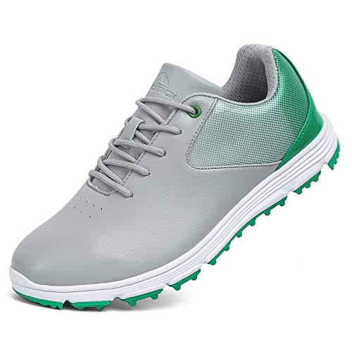 LAKNEW wasserdichte Golftrainer Für Männer Spikless Golf Sneaker Leichte Walking Schuhe Outdoor Walking Schuhe,Grün,43 EU von LAKNEW