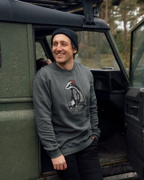 LAKOR Sweatshirt aus Bio-Baumwolle - Badger Coffee - Dark Grey von LAKOR