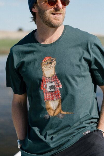 LAKOR T-Shirt aus Bio-Baumwolle - An Otter Coffee von LAKOR