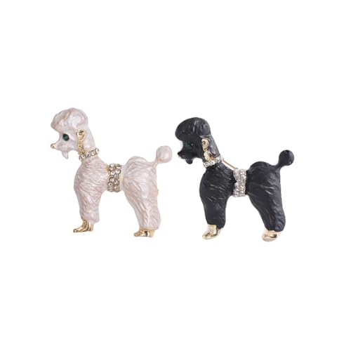 LAKYMIE 2 Stück Brosche Damen Anstecknadel Broschen Cartoon Hund Brosche Pin Anstecknadeln für Pullover Schals Kleider Anzüge Rucksäcke Taschen Geschenk von LAKYMIE