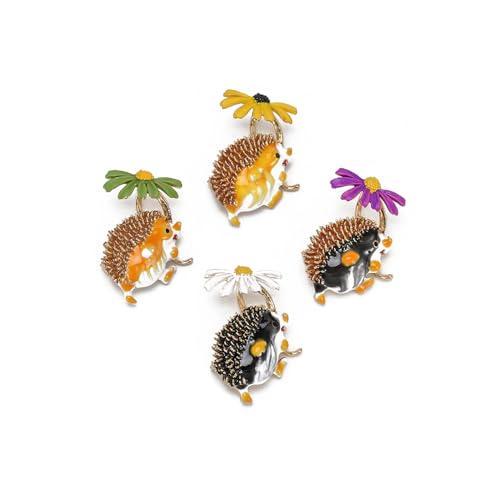 LAKYMIE 5 Stück Brosche Damen Anstecknadel Broschen Cartoon Igel Brosche Pin Anstecknadeln für Pullover Schals Kleider Anzüge Rucksäcke Taschen Geschenk von LAKYMIE