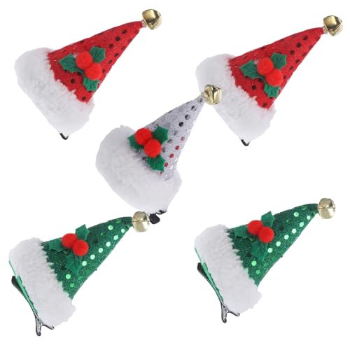 10 Stk Dekorative Haarspange Weihnachtsdekoration Weihnachts-haarspangen Weihnachtshaarnadeln Weihnachtshaarspangen Weihnachtsclips Für Haare Weihnachtsmütze Haarnadeln Mädchen Hut LALADEFIEE von LALADEFIEE