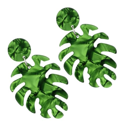 LALADEFIEE Monstera Ohrringe Zierliche Tropfenohrringe Frauen Baumelnde Ohrringe Hautfreundlich Modeschmuck von LALADEFIEE