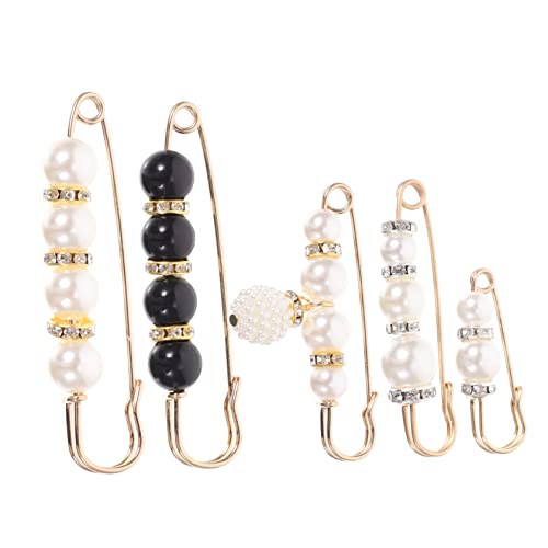 LALADEFIEE 5stücke Sicherheitsnadelbrosche Für Damen Perlen Brosche Zum Basteln Broschennadel Für Kleidung Pullover Schals Und Kleider Elegant Und Dekorativ von LALADEFIEE