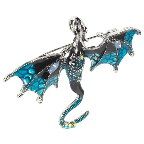 Drachenbrosche für Kleidung im Chinesischen Retro Anstecknadel für Männer Elegantes zur Verschönerung von Anzug Mantel von LALADEFIEE