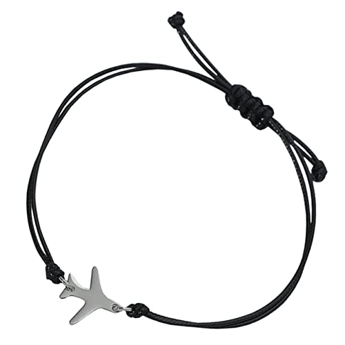 LALADEFIEE Flugzeug-armband Für Männer Verstellbares Seilarmband Mit Charm Fadenarmband Personalisiertes Für Freund Oder Ehemann von LALADEFIEE