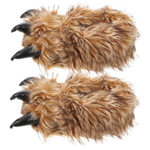 LALADEFIEE Plüsch Hausschuhe Warme Winter Hausschuhe Unisex Bequeme Rutschfeste Sohle Für Drinnen Und Draußen von LALADEFIEE