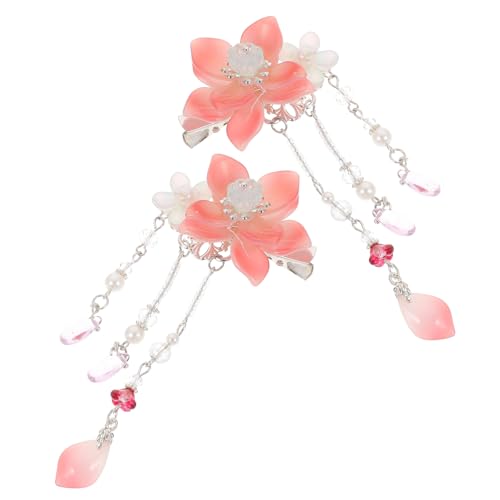 LALADEFIEE Chinesische Haarspangen Mit Blumen Und Quaste Antiker Stil Haarschmuck Für Frauen Hanfu Haar-accessoires von LALADEFIEE