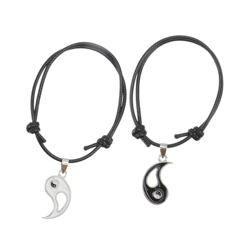 LALADEFIEE Ba Gua Charm Armreif Set Paare Passende Verstellbare Armbänder Symbol von LALADEFIEE