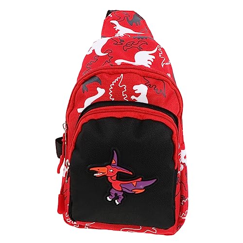 LALADEFIEE Nylon-gürteltasche Für Kinder Cartoon-Brusttasche Mit Dinosaurier-Design Praktisch Zum Verstauen Von Snacks Und Schlüsseln Mit Verstellbarem Schultergurt von LALADEFIEE