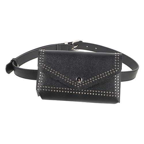 LALADEFIEE Gürteltasche Aus Strapazierfähigem Punk-Stil Hüfttasche Kleine Stylische Tasche Verstellbarer Riemen Vielseitig Einsetzbar Für Frauen von LALADEFIEE