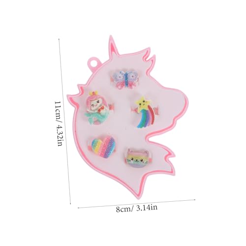 LALADEFIEE 1 Schachtel Verstellbare Ringe Einhorn Design Schmuck für Kleine Mädchen Party von LALADEFIEE