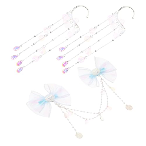 LALADEFIEE 1satz Meerjungfrauen-haarspangen Mit Perlen Und Quasten Für Mädchen Zauberhafte Haaraccessoires Für Geburtstagsfeiern Und Besondere Anlässe Mit Eleganter Stirnkette von LALADEFIEE
