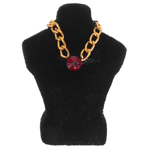 LALADEFIEE 1 Set Miniatur-halskettenhalterständer Im Maßstab 1:12 Mit Halskette, Puppenhaus-schmuckständer Für Puppenhaus-schmuckdisplay-zubehör von LALADEFIEE