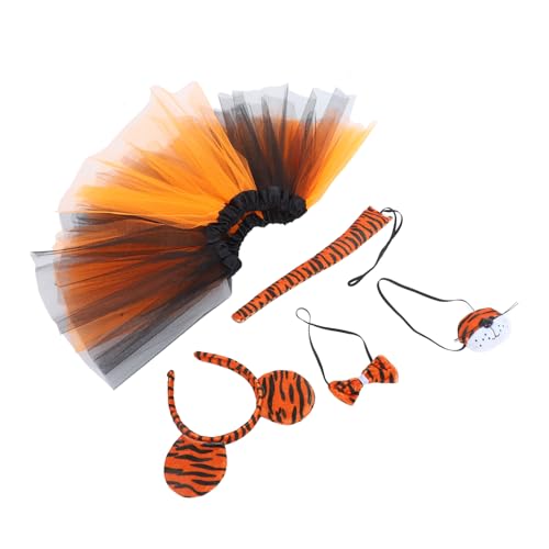 LALADEFIEE 1 Set Tiger Kostüm Set Kostüm Tiger Foto Requisiten Haarreifen Stoff von LALADEFIEE